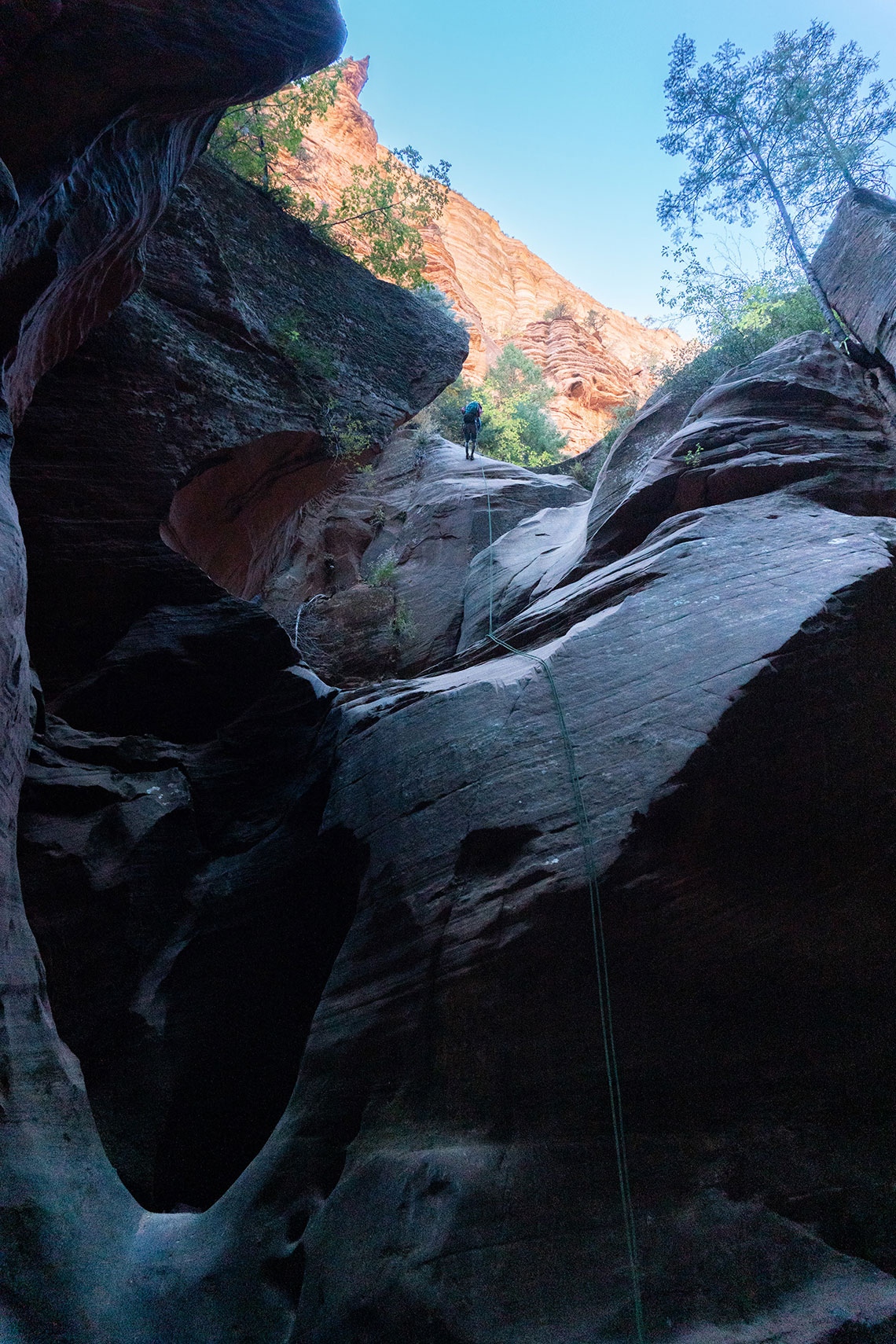 Bottom of Rappel 7, Behunin Canyon