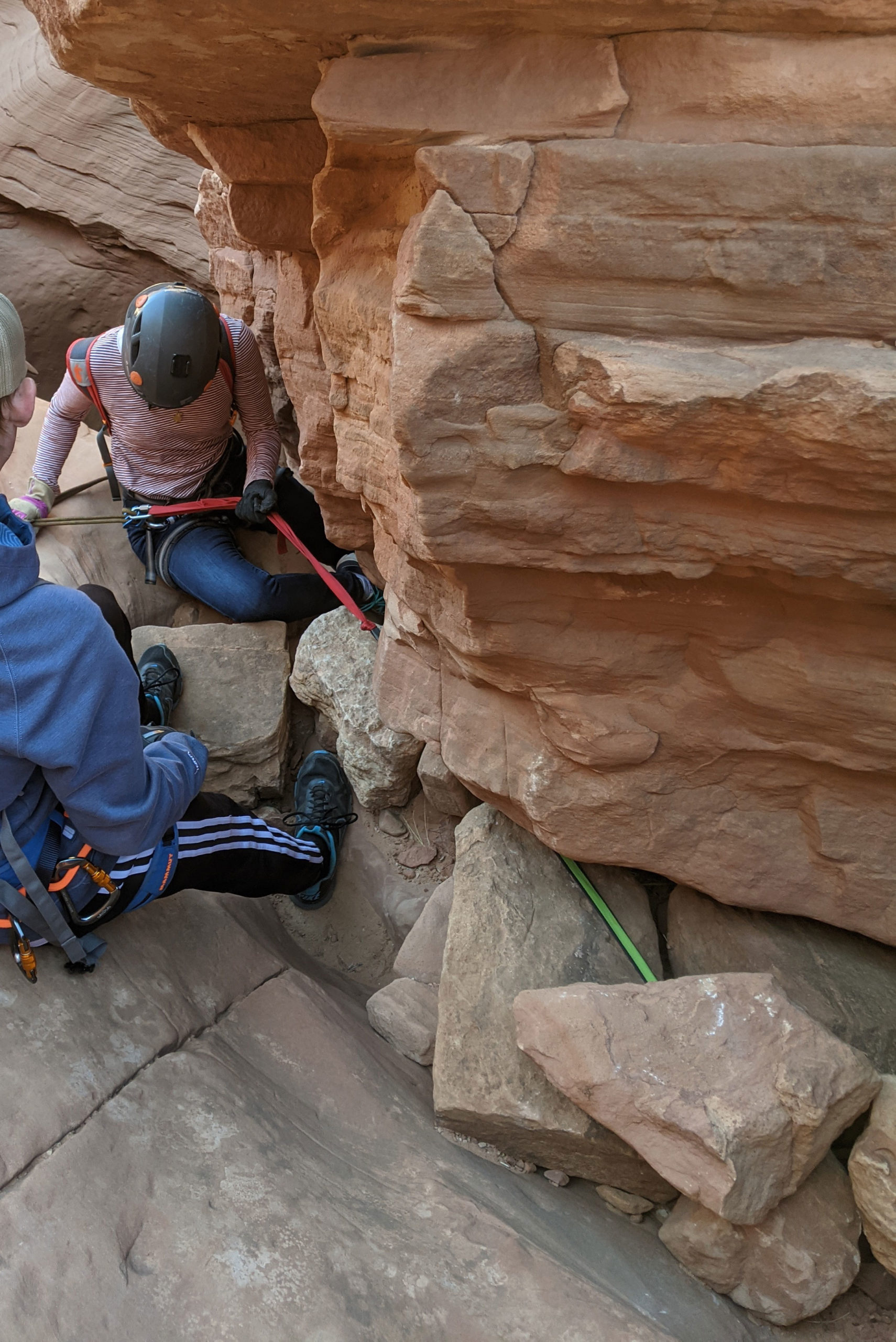 Rappel 2 anchor in Blarney Canyon Left Fork
