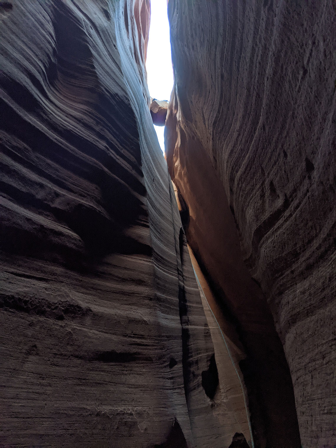 Rappel 3 in Blarney Canyon Left Fork bottom view