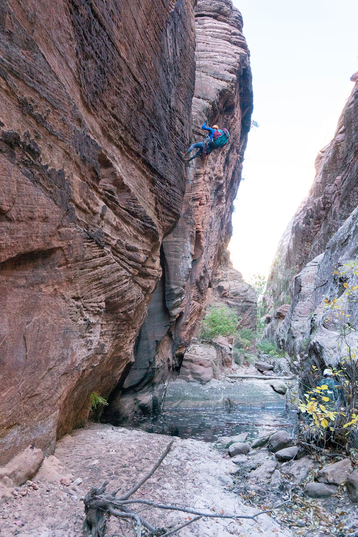 Bottom of Rappel 6, Behunin Canyon