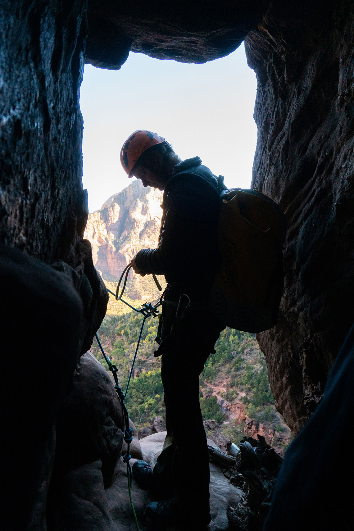 Top of Rappel 9, Behunin Canyon