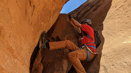 Canyoneering in Morocco Canyon in the North Wash area