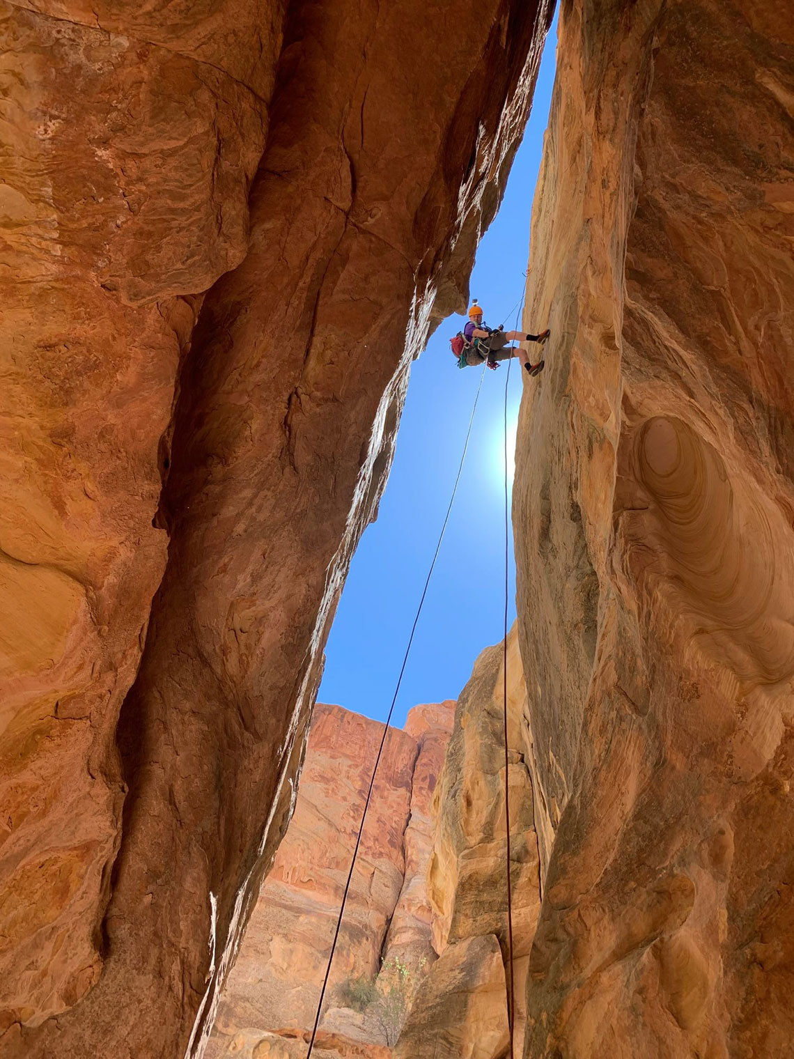 Rappel 2 Cassidy Arch Canyon Capitol Reef National Park