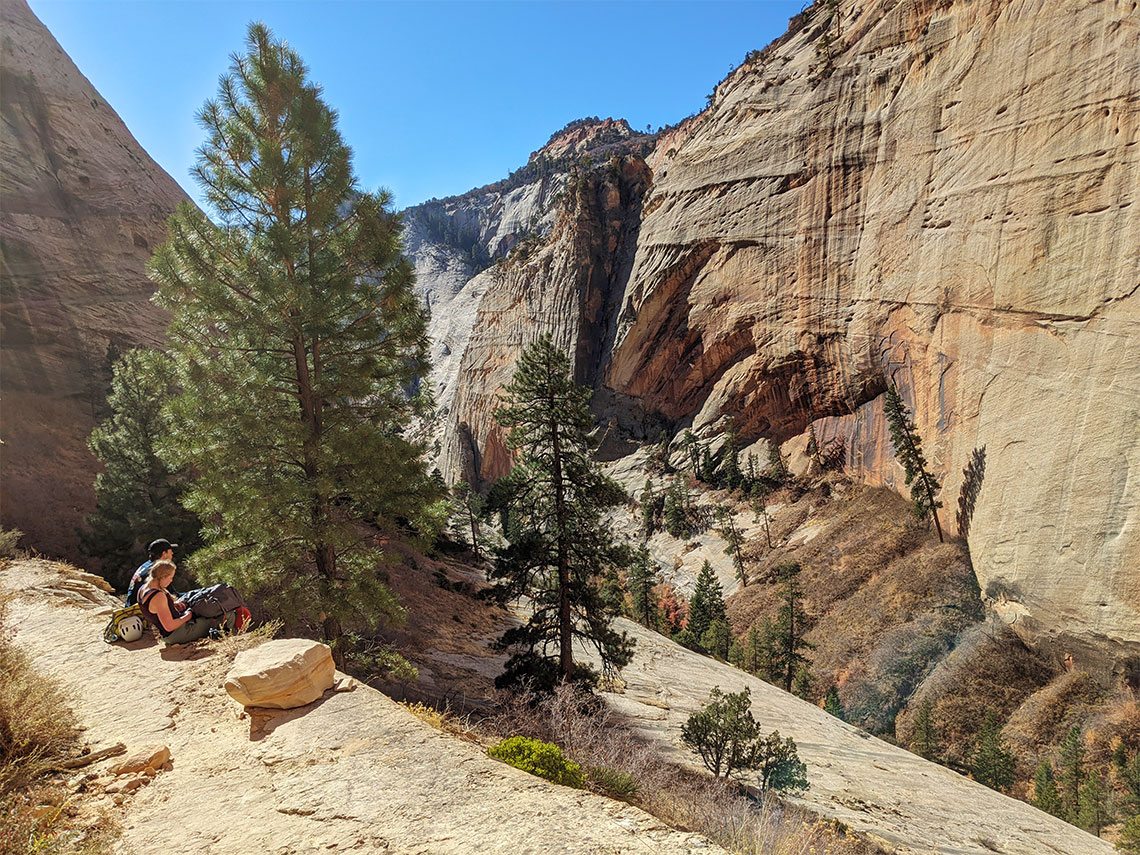 Looking down Behunin Canyon on the approach to Telephone Canyon
