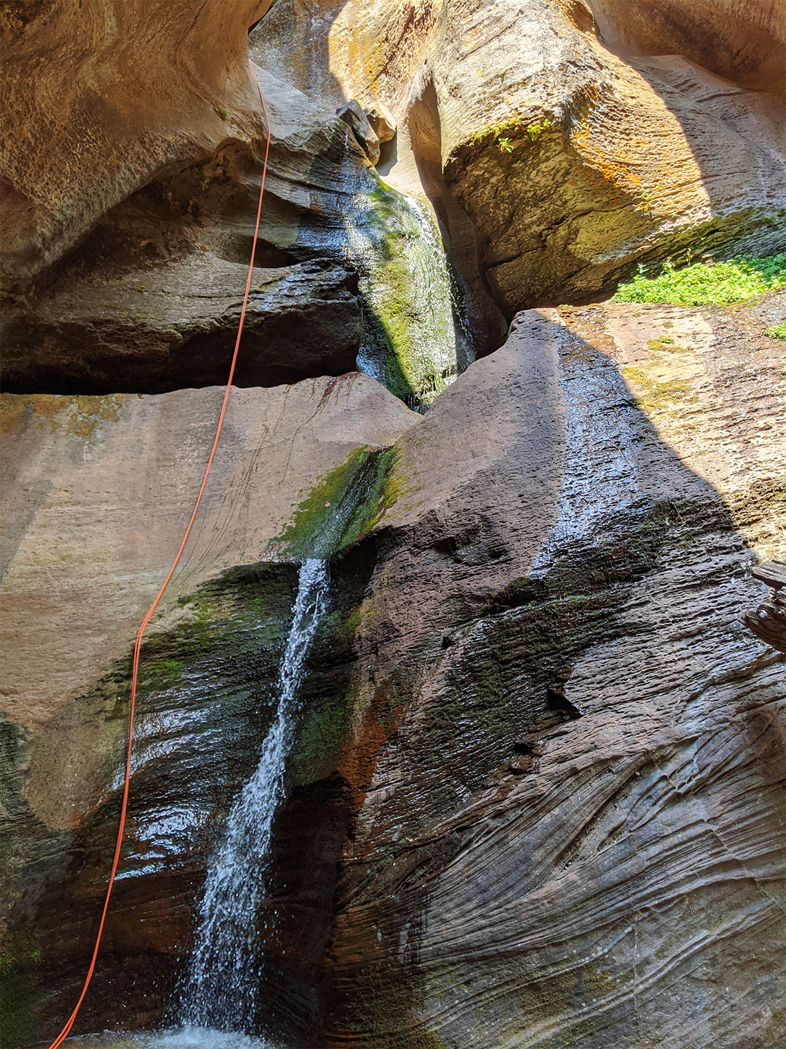 Small waterfall in Pleiades Canyon