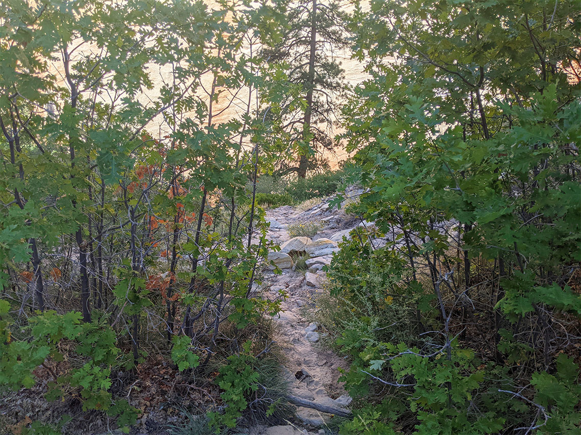 Top entry of Behunin Canyon in Zion