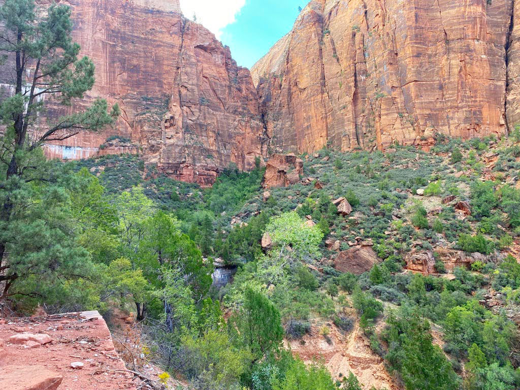 Looking back at Behunin Canyon from the exit trail