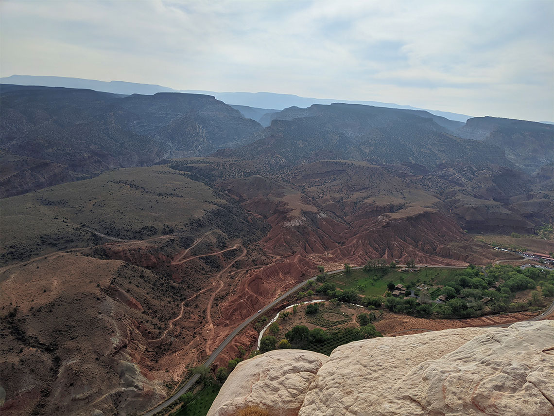 Fruita Campground from the Rim Overlook Trail in Capitol Reef National Park