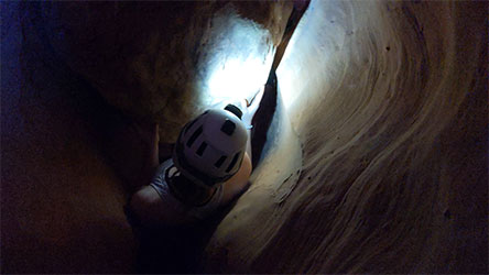 Canyoneering in Slideanide Canyon in North Wash, Utah