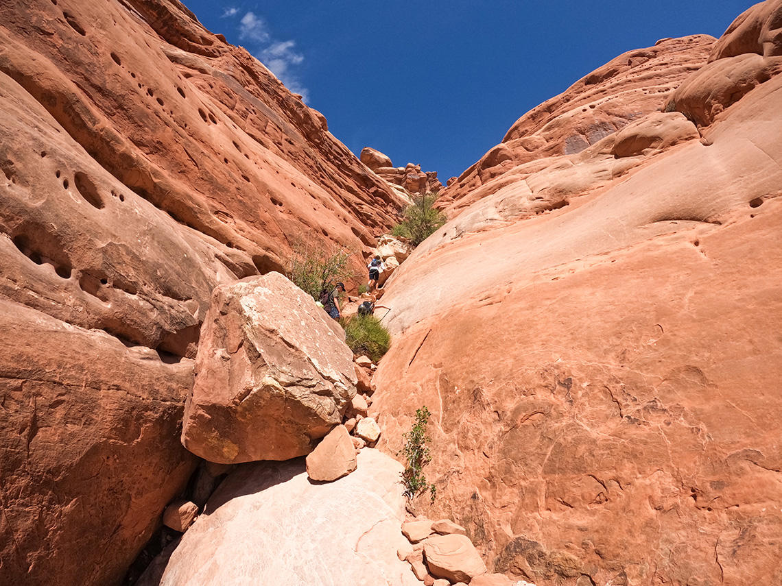Approach gulley to U-Turn Canyon