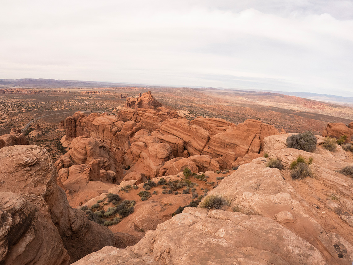 View from the highest point in Arches National Perk - Elephant Butte