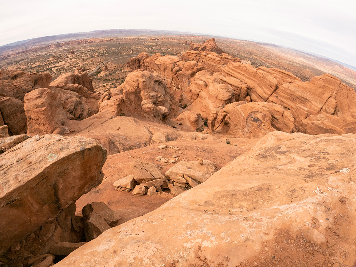 view of the side canyon to rappel out of Elephant Butte canyon