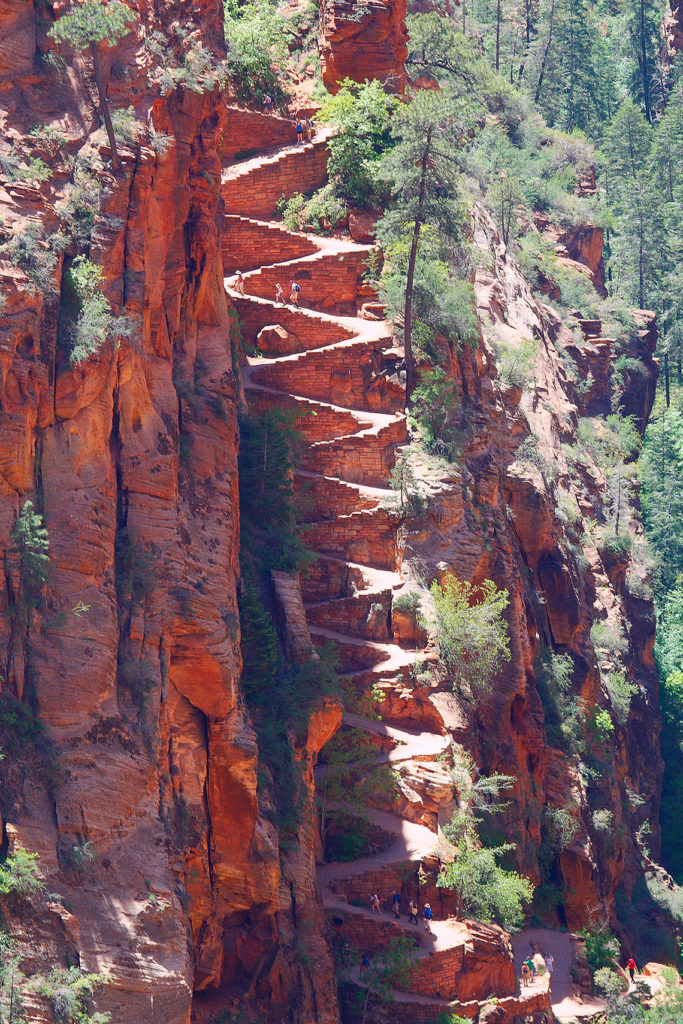 Walter's Wiggles is a zig-zagging part of the Angel's Landing hike in Zion National Park