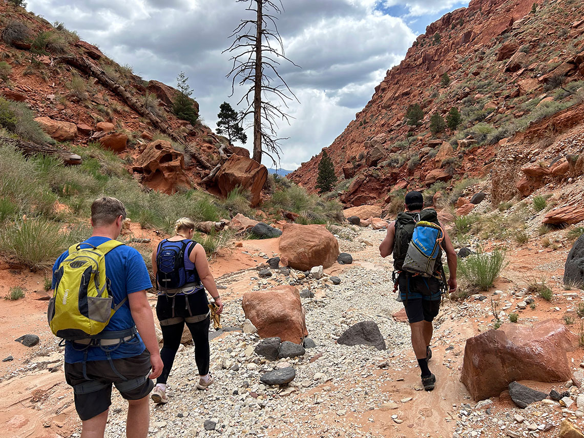 Following the was once out of the Sunglow Canyon slot