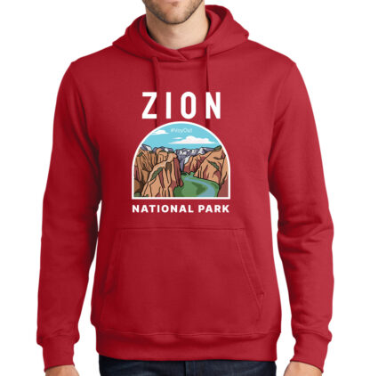 Zion National Park Hoodie Men's Cardinal