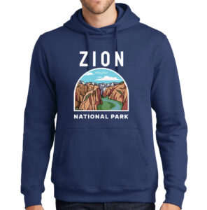 Zion National Park Hoodie Men's Navy