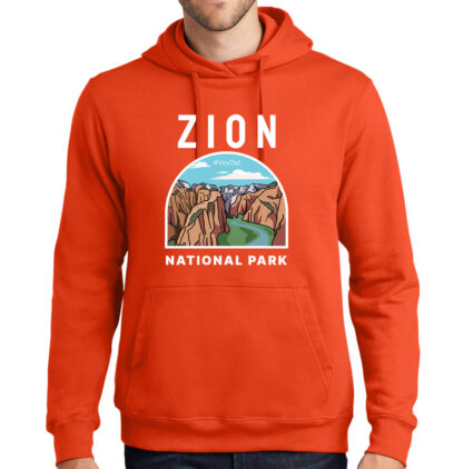 Zion National Park Hoodie Men's Orange