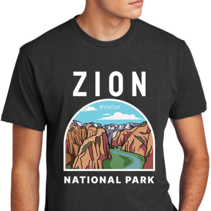 Zion National Park Shirt Charcoal Color