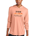 Zion National Park Sun Hoodie Court of the Patriarchs Coral Womens