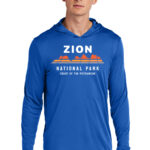 Zion National Park Sun Hoodie Court of the Patriarchs True Royal
