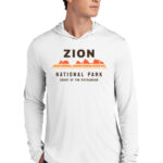 Zion National Park Sun Hoodie Court of the Patriarchs White