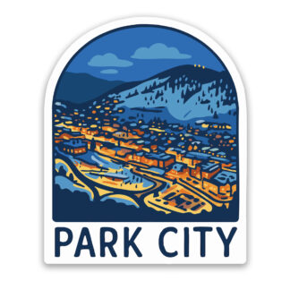 Park City Sticker Nighttime