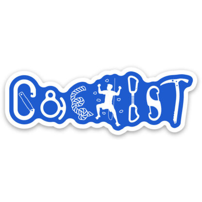 Coexist Sticker Rock Climbing royal