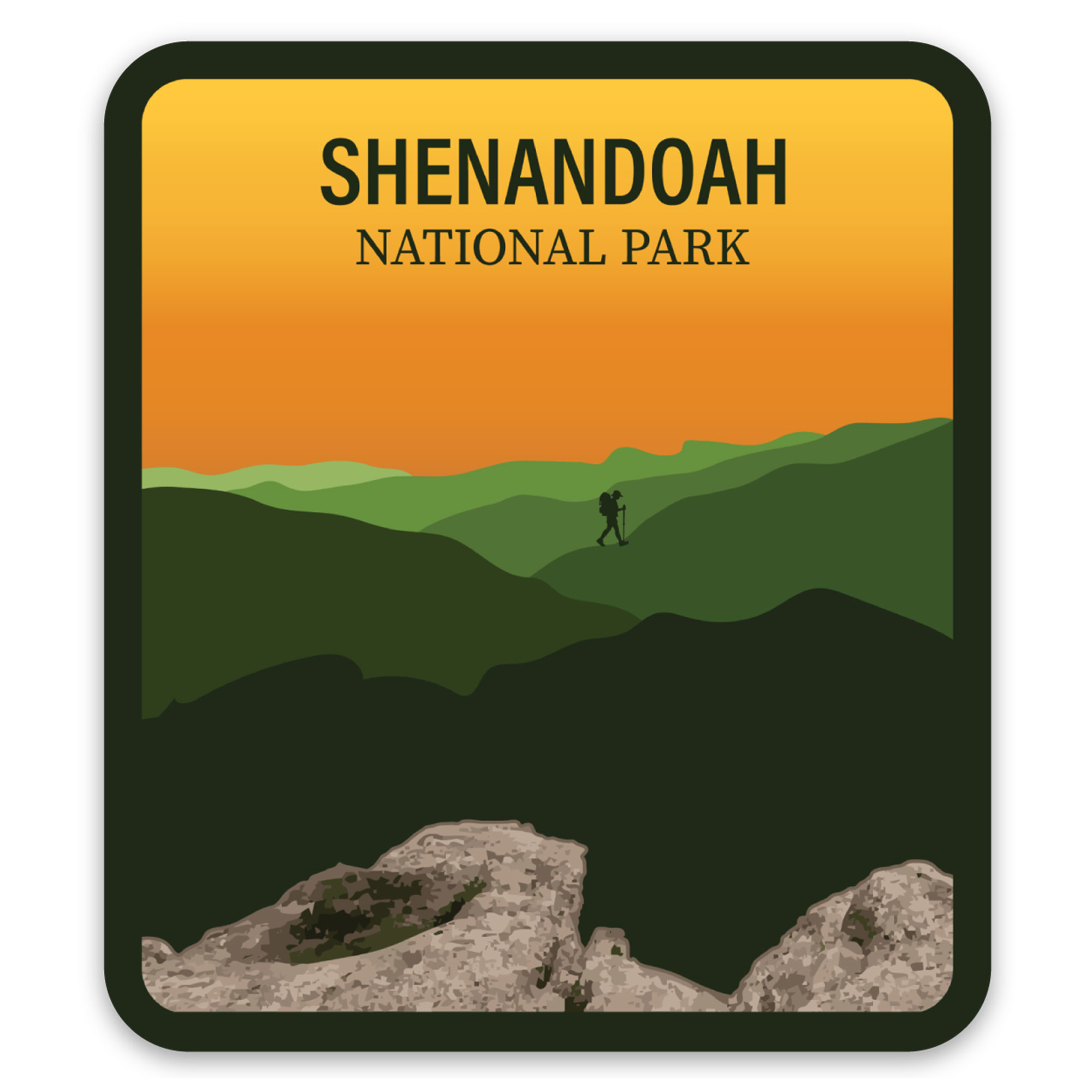 Shenandoah National Park Sticker Simple