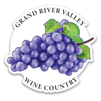 Grand River Valley Wine Country Grapes Sticker