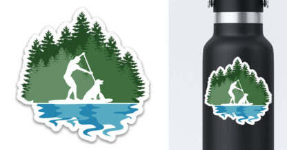 Paddle Board Sticker with dog preview