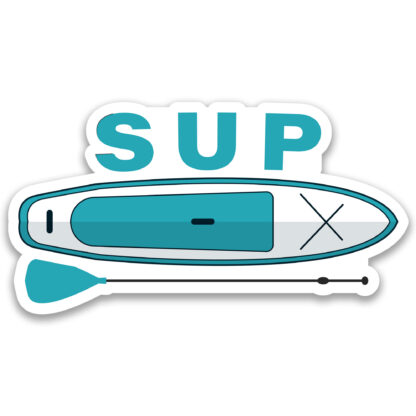 SUP sticker teal