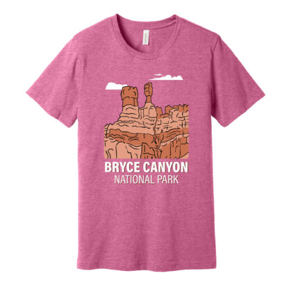 Bryce Canyon T Shirt Heather Charity Pink