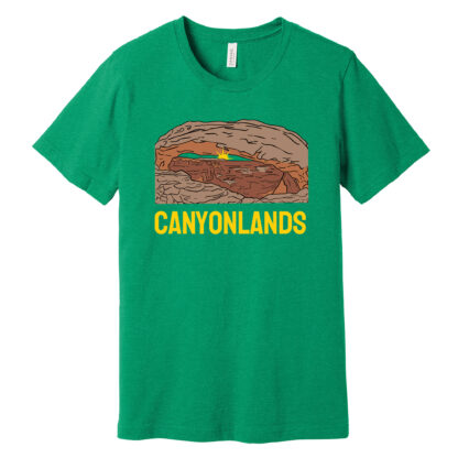 Canyonlands T Shirt Heathered Kelly Green