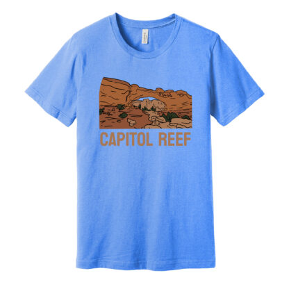 Capitol Reef National Park Shirt Hickman's Bridge Light Blue