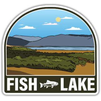 Sticker featuring a landscape of Utah's Fish Lake