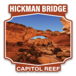 Hickman Bridge sticker orange