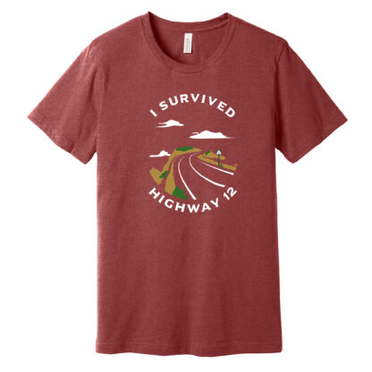 I Survived Highway 12 T shirt Red Canvas