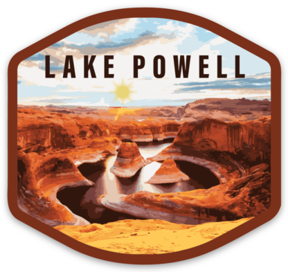 Landscape view of Lake Powell sticker