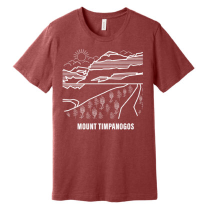 Mount Timpanogos T Shirt Heather Red Canvas