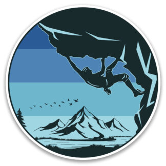Rock Climbing Sticker Male Overhang