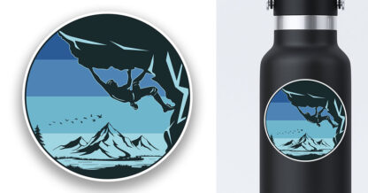 Rock climbing sticker male overhang preview