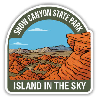 Snow Canyon sticker featuring the view from Island in the Sky