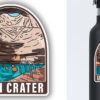 Utah Crater Sticker on water bottle