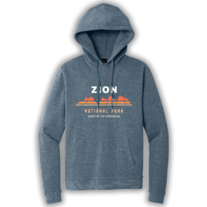 navy frost pullover hoodie with Zion logo