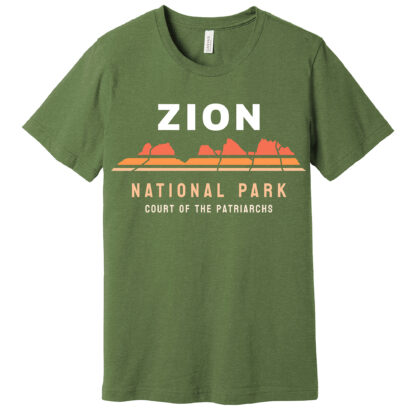 Zion National Park T Shirt Heather Green
