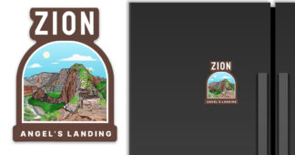 Zion adventure magnet displayed on a refrigerator