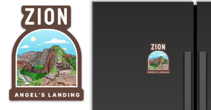 Zion adventure magnet displayed on a refrigerator