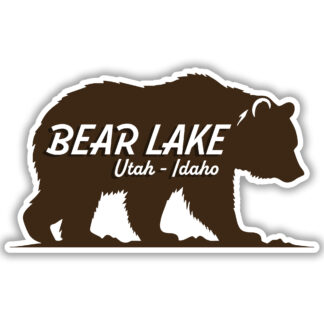 Bear Lake sticker featuring a brown bear