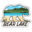 sticker of bear lake in the outline of a bear