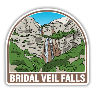 Sticker featuring Bridal Veil Falls, Utah